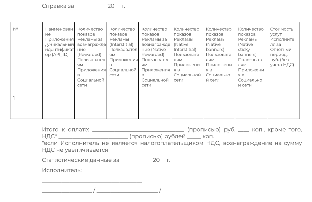 Форма справки