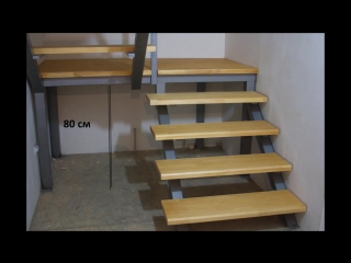 Лестница на второй этаж в каркасном доме